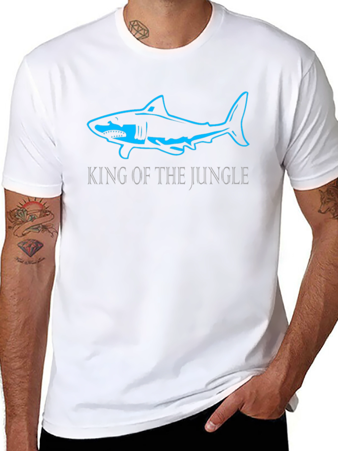 King of the Jungle Shark Graphic T-Shirt