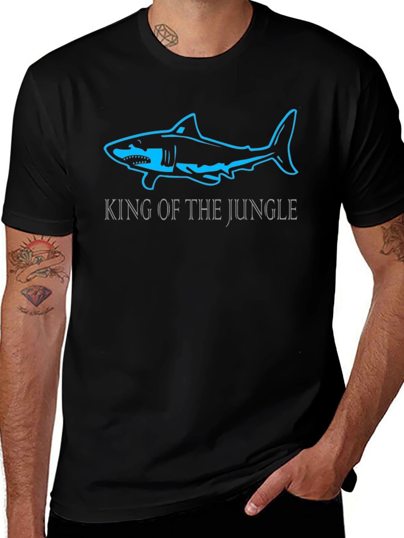 King of the Jungle Shark Graphic T-Shirt