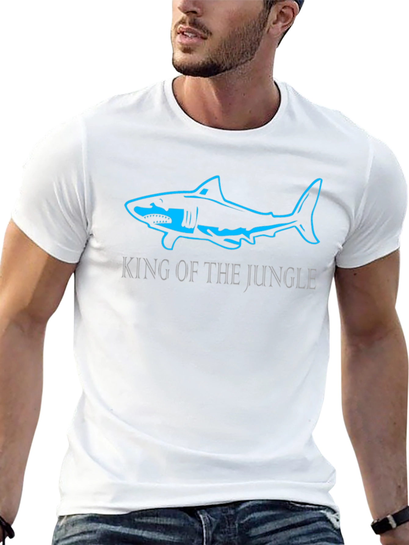 King of the Jungle Shark Graphic T-Shirt