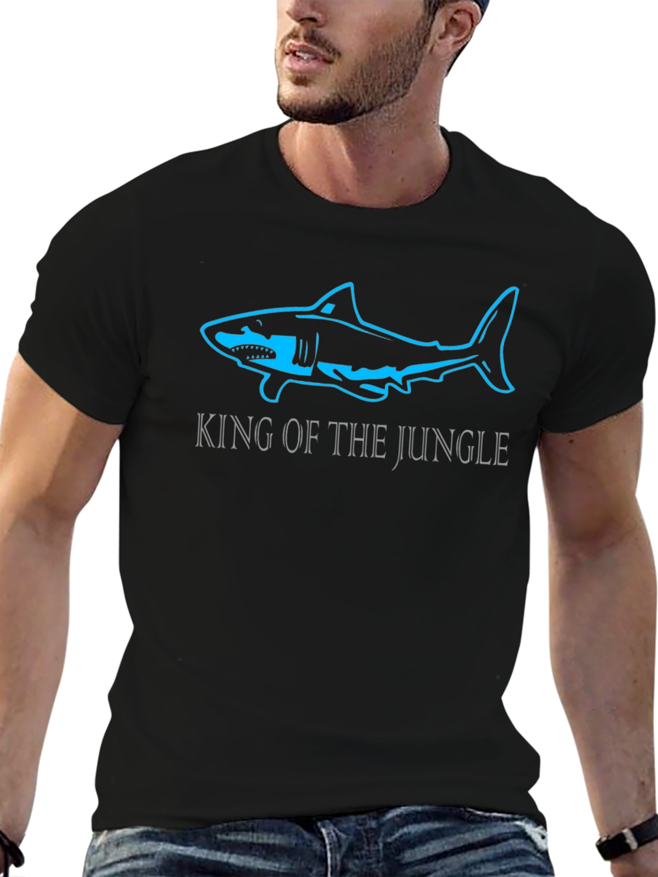 King of the Jungle Shark Graphic T-Shirt