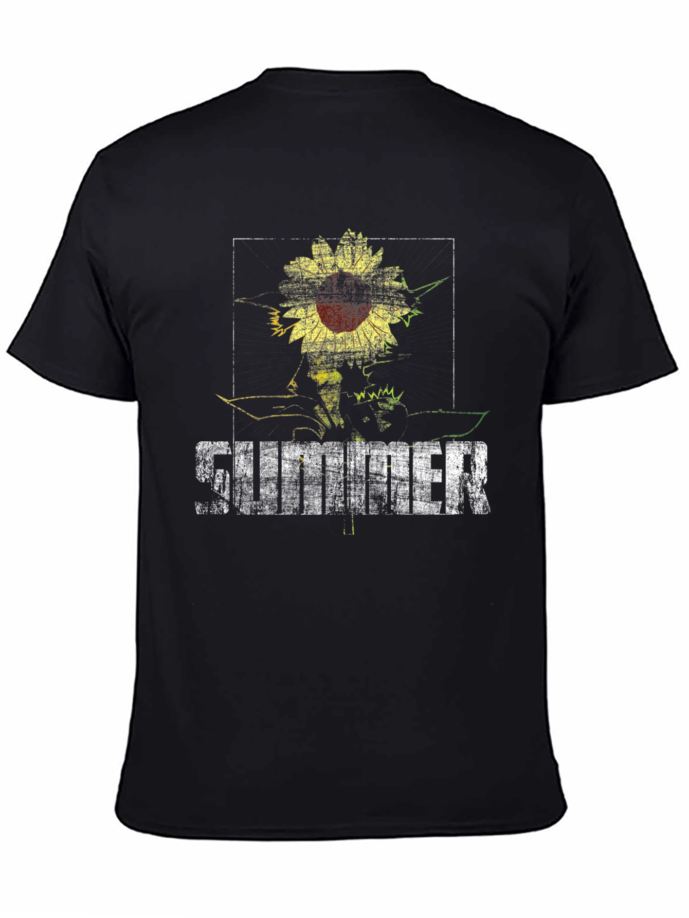 Sunflower Summer Graphic Tee - Black