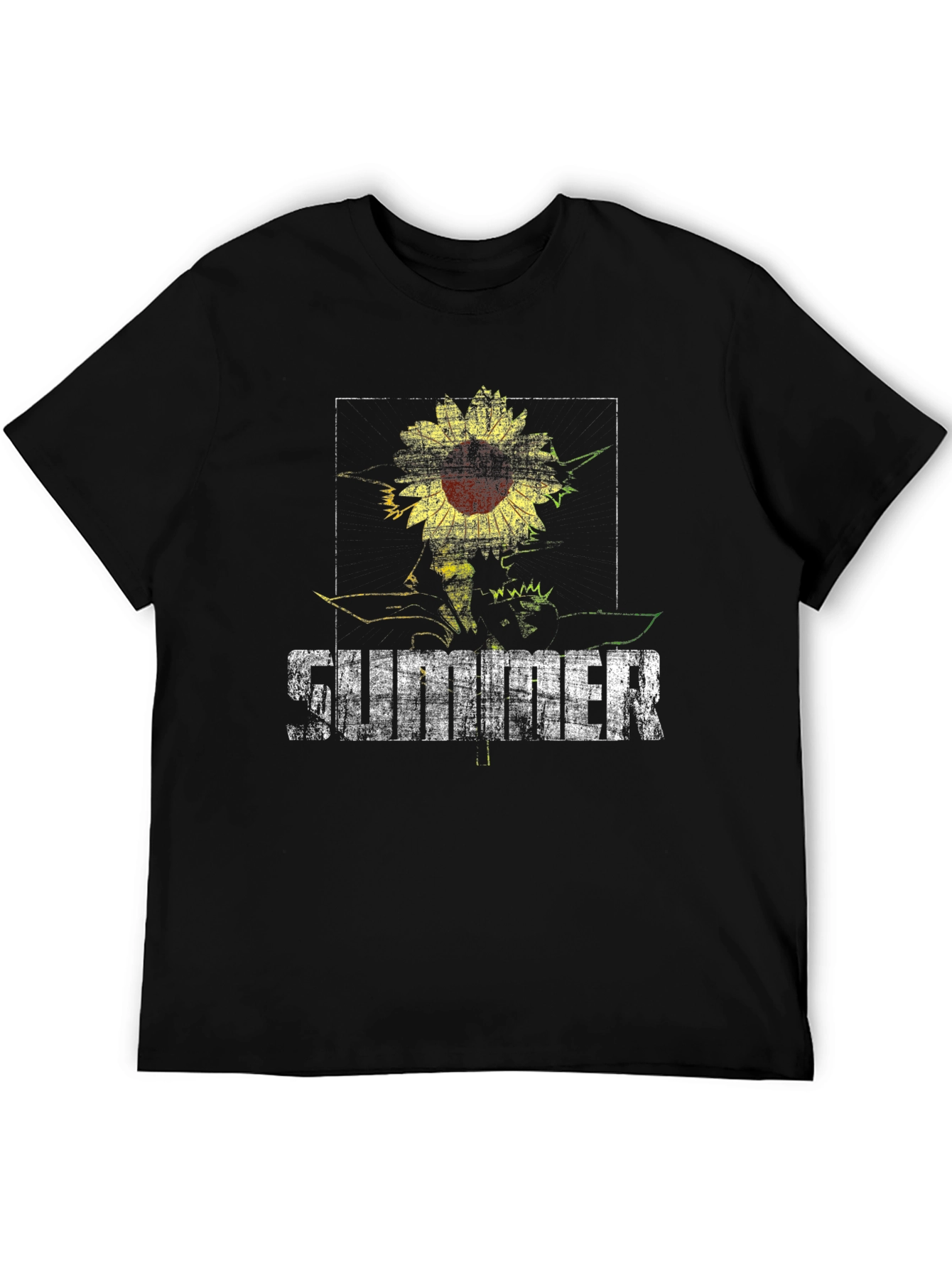 Sunflower Summer Graphic Tee - Black