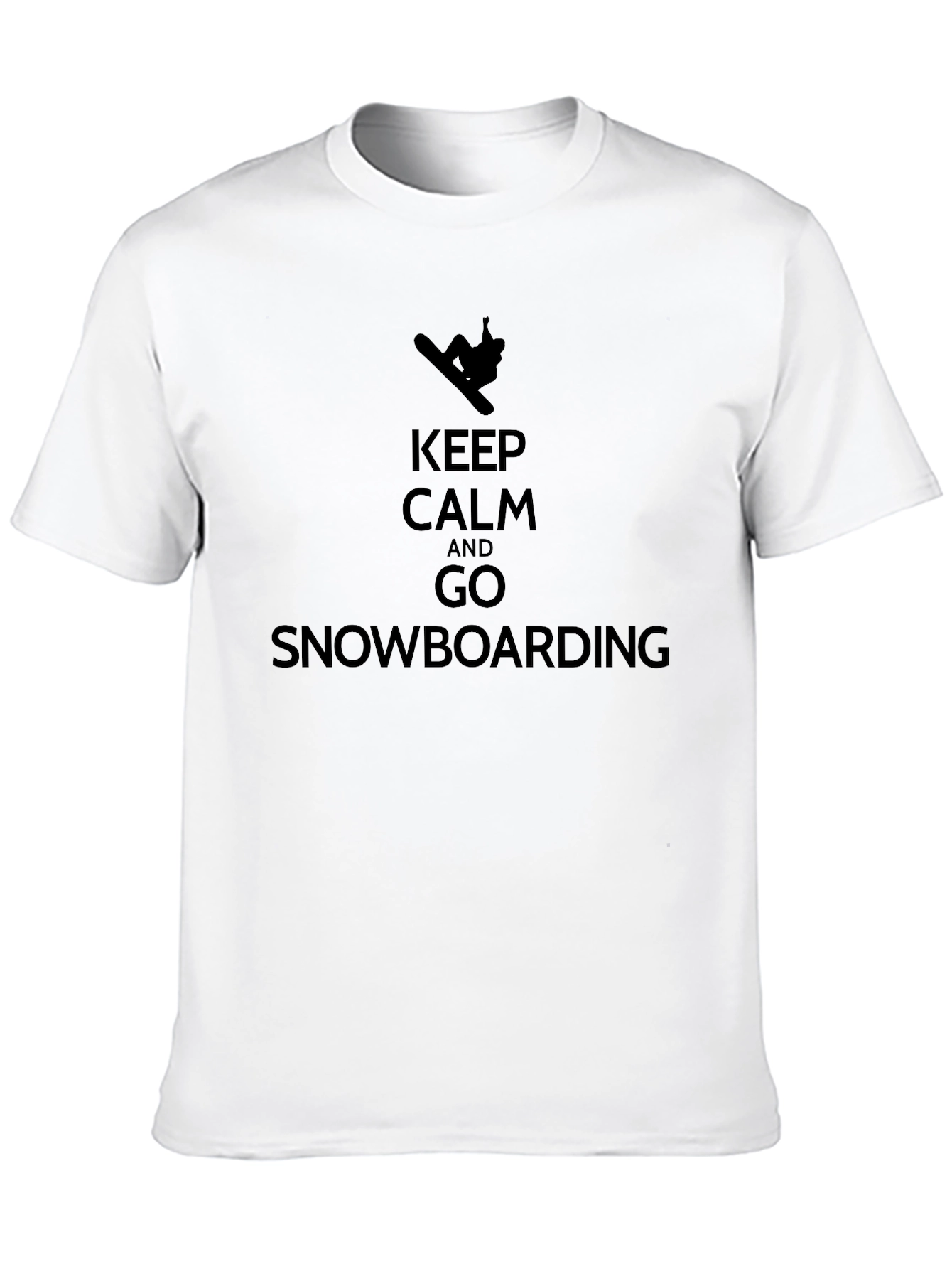 Keep Calm & Go Snowboarding Black Graphic Tee