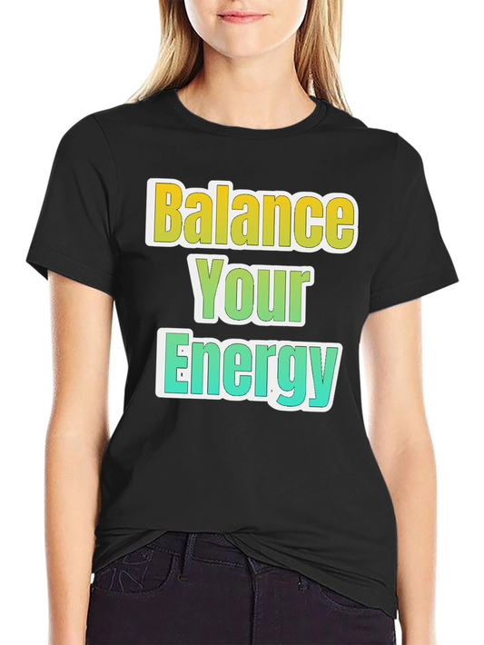 Balance Your Energy Black Graphic Tee