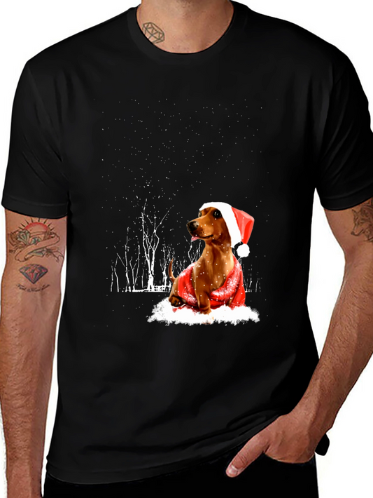 Festive Dachshund Holiday T-Shirt