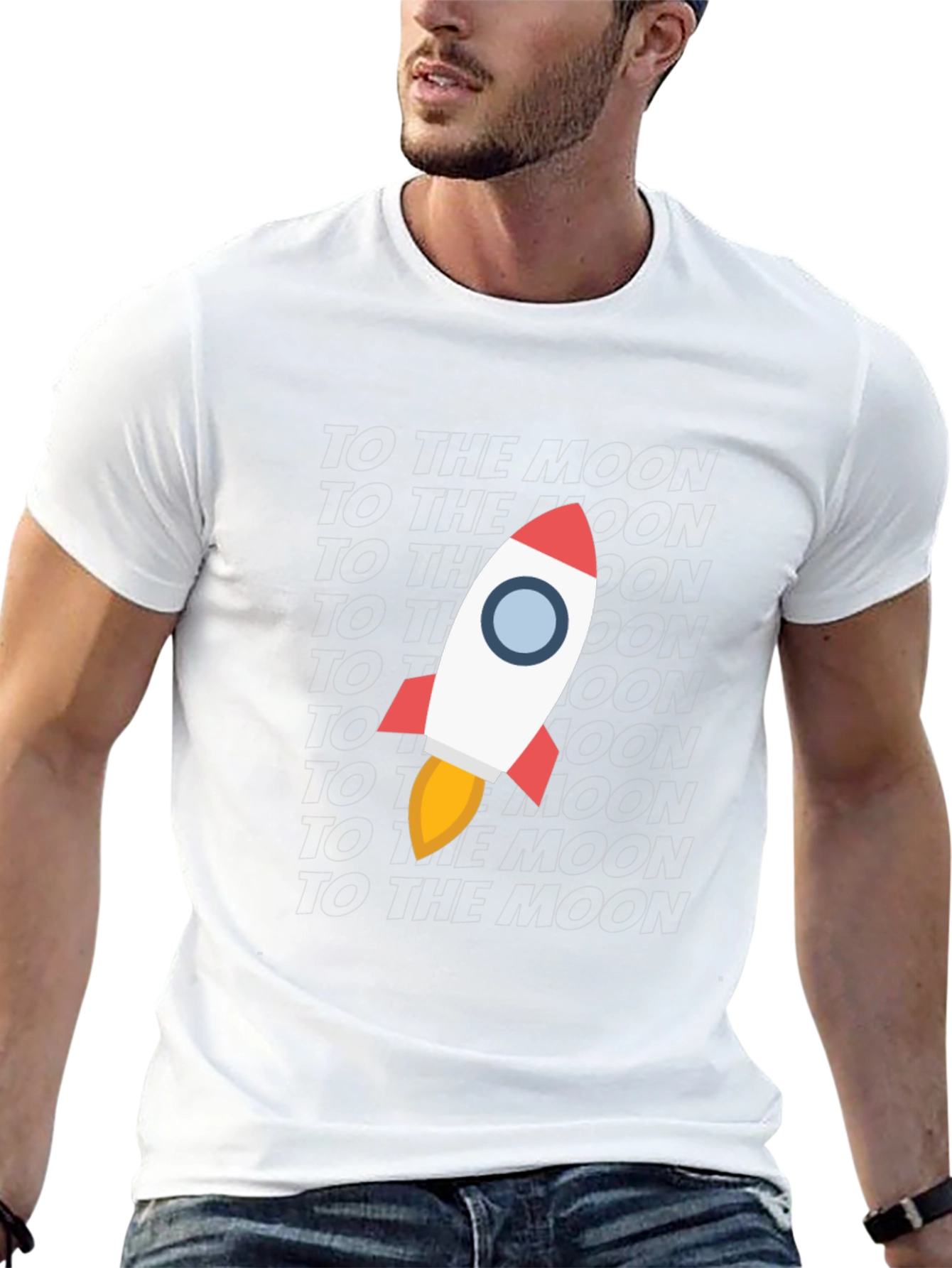 To the Moon Rocket T-Shirt - Crypto Apparel