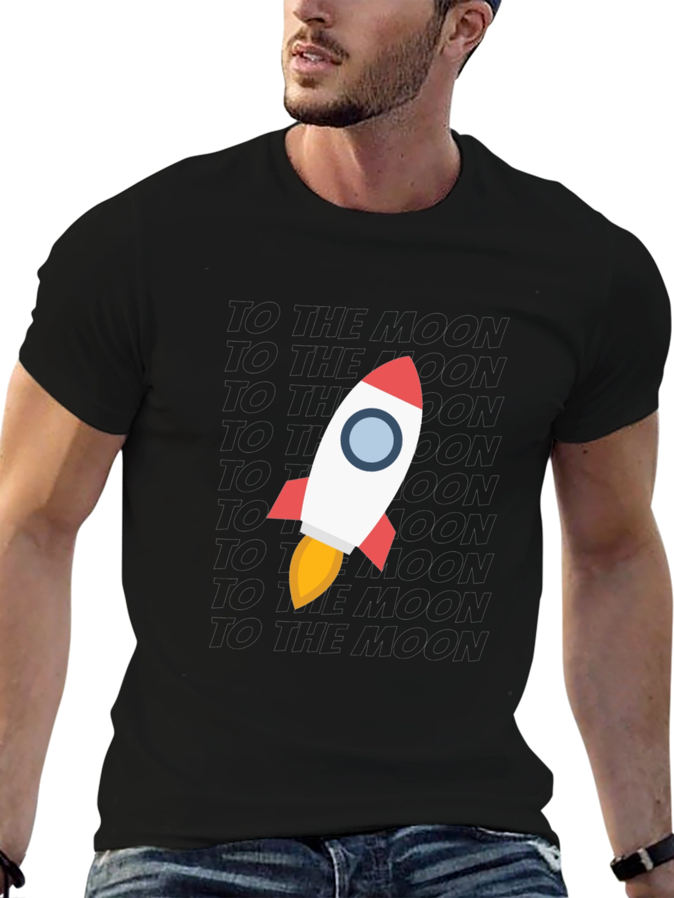 To the Moon Rocket T-Shirt - Crypto Apparel