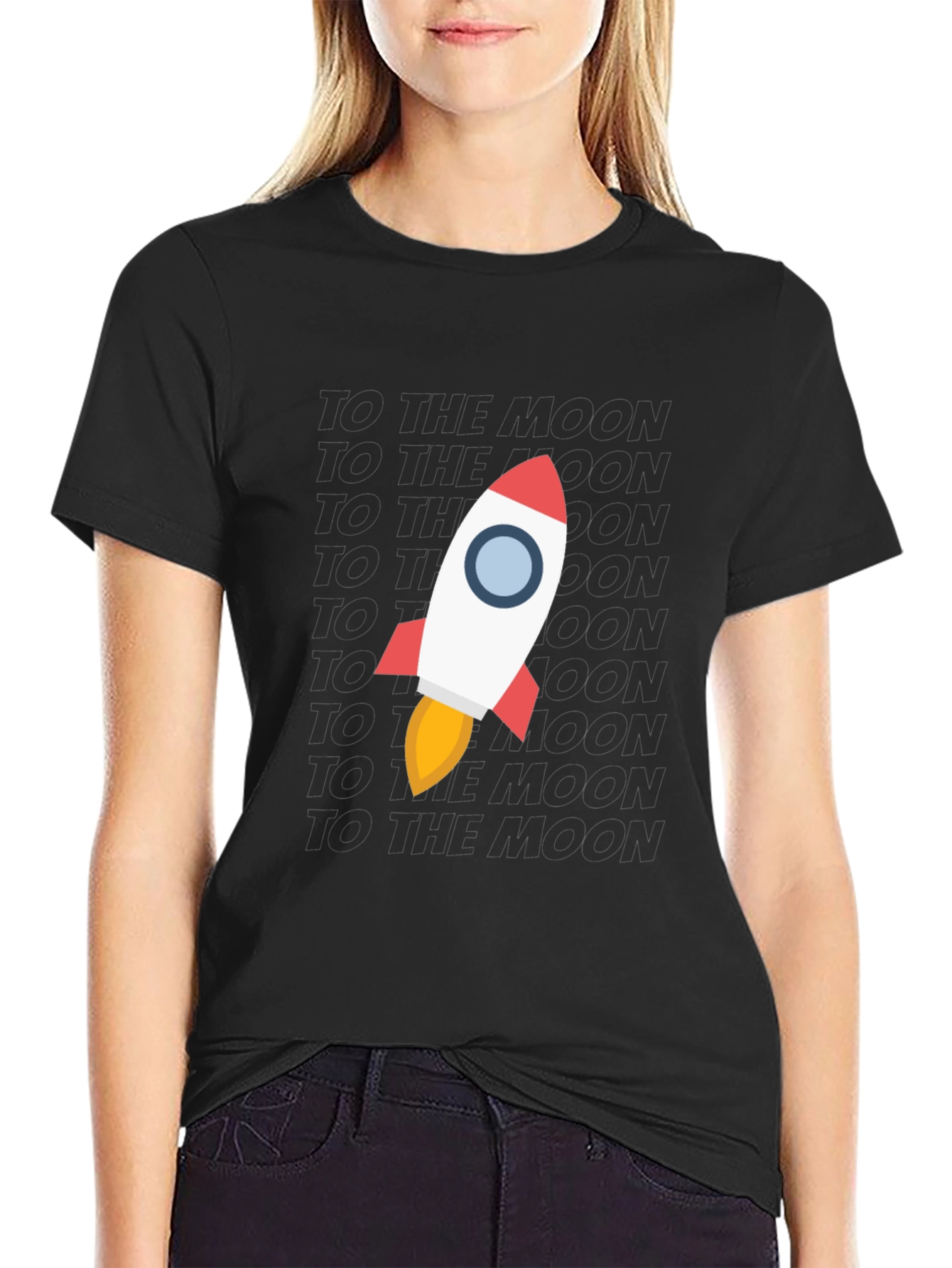 To the Moon Rocket T-Shirt - Crypto Apparel
