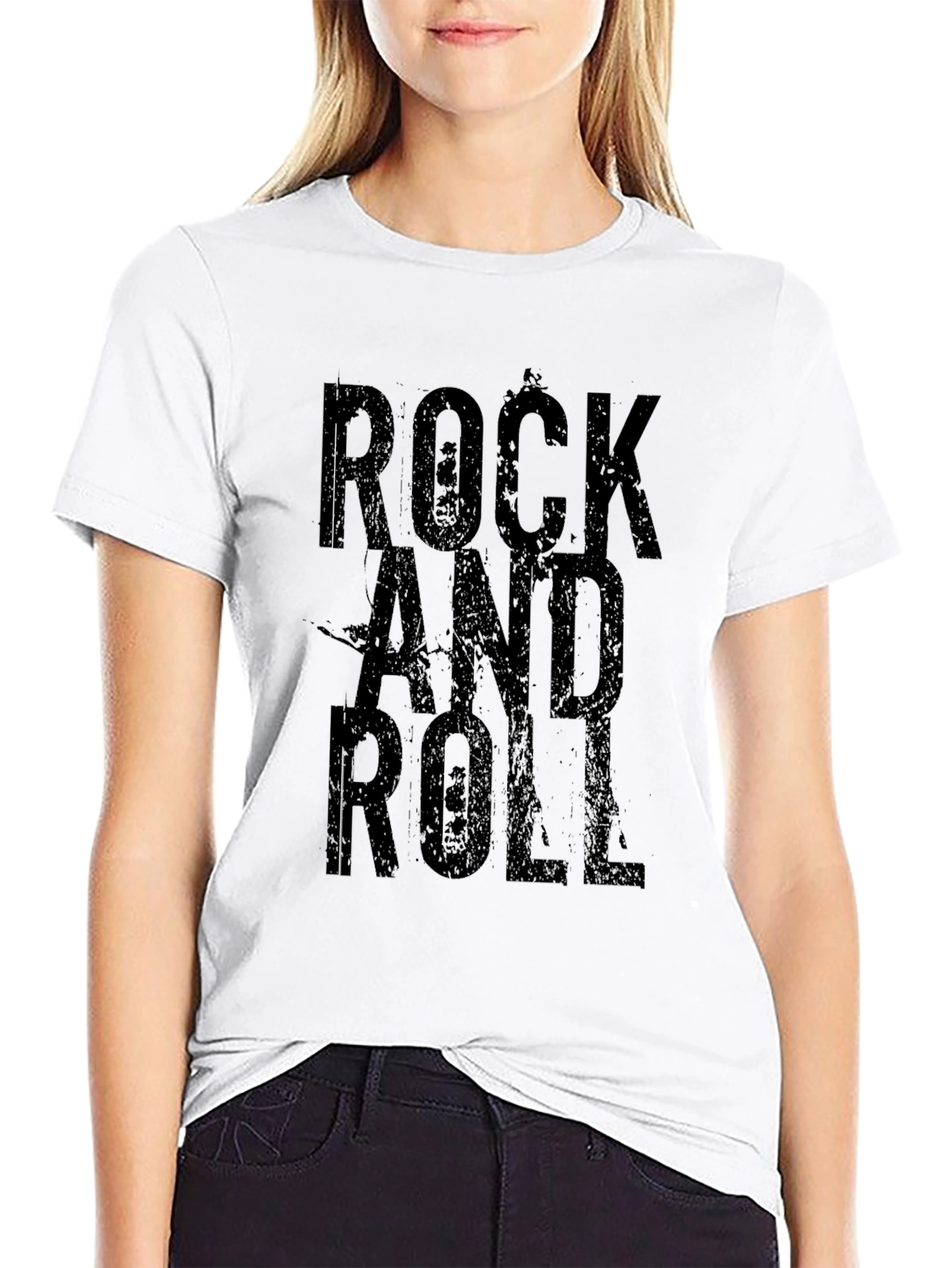 Rock and Roll Black Graphic Tee
