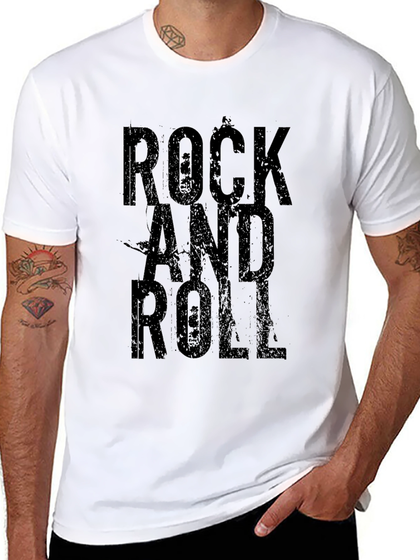 Rock and Roll Black Graphic Tee