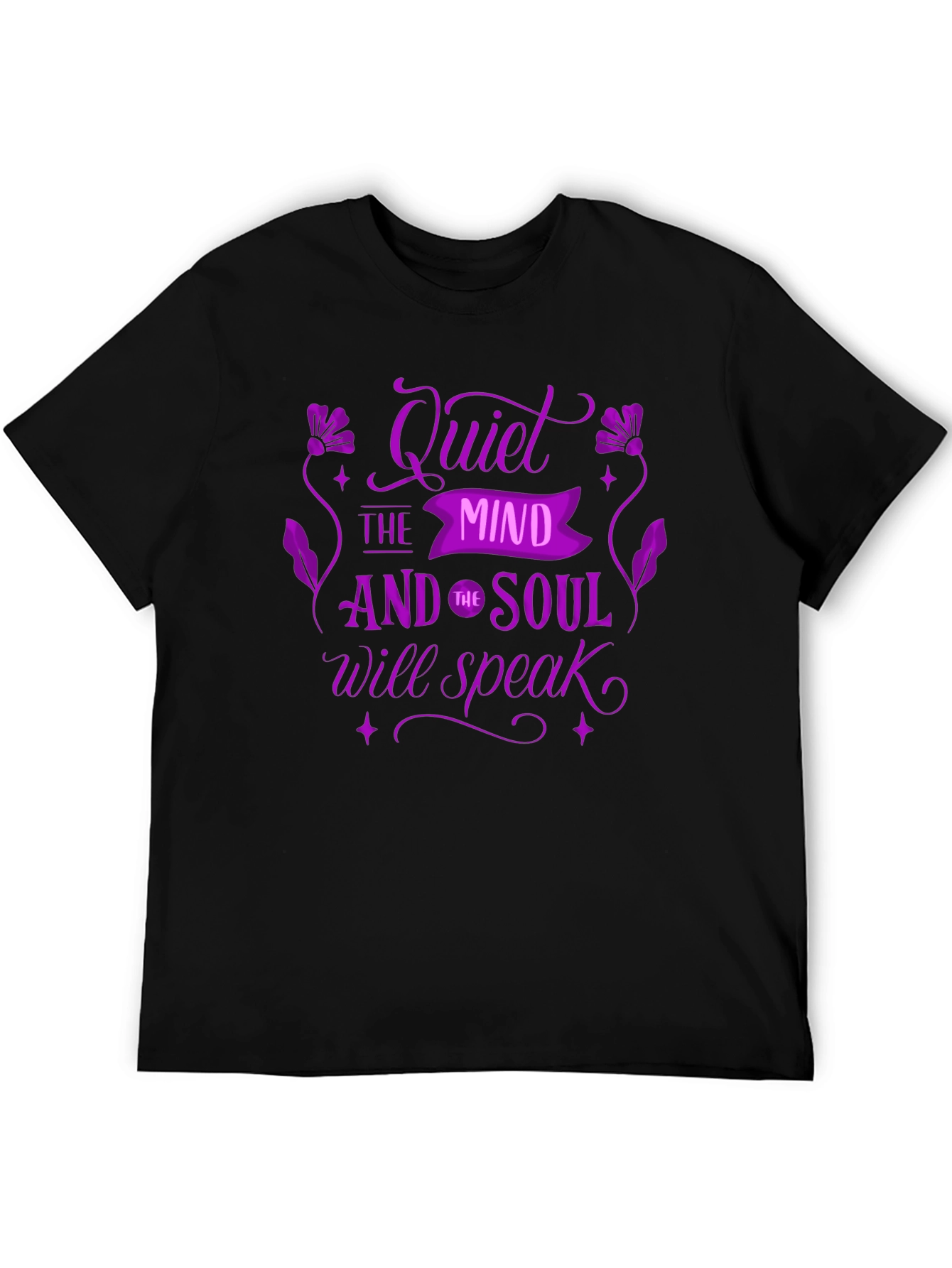 Quiet The Mind Graphic T-Shirt - Black