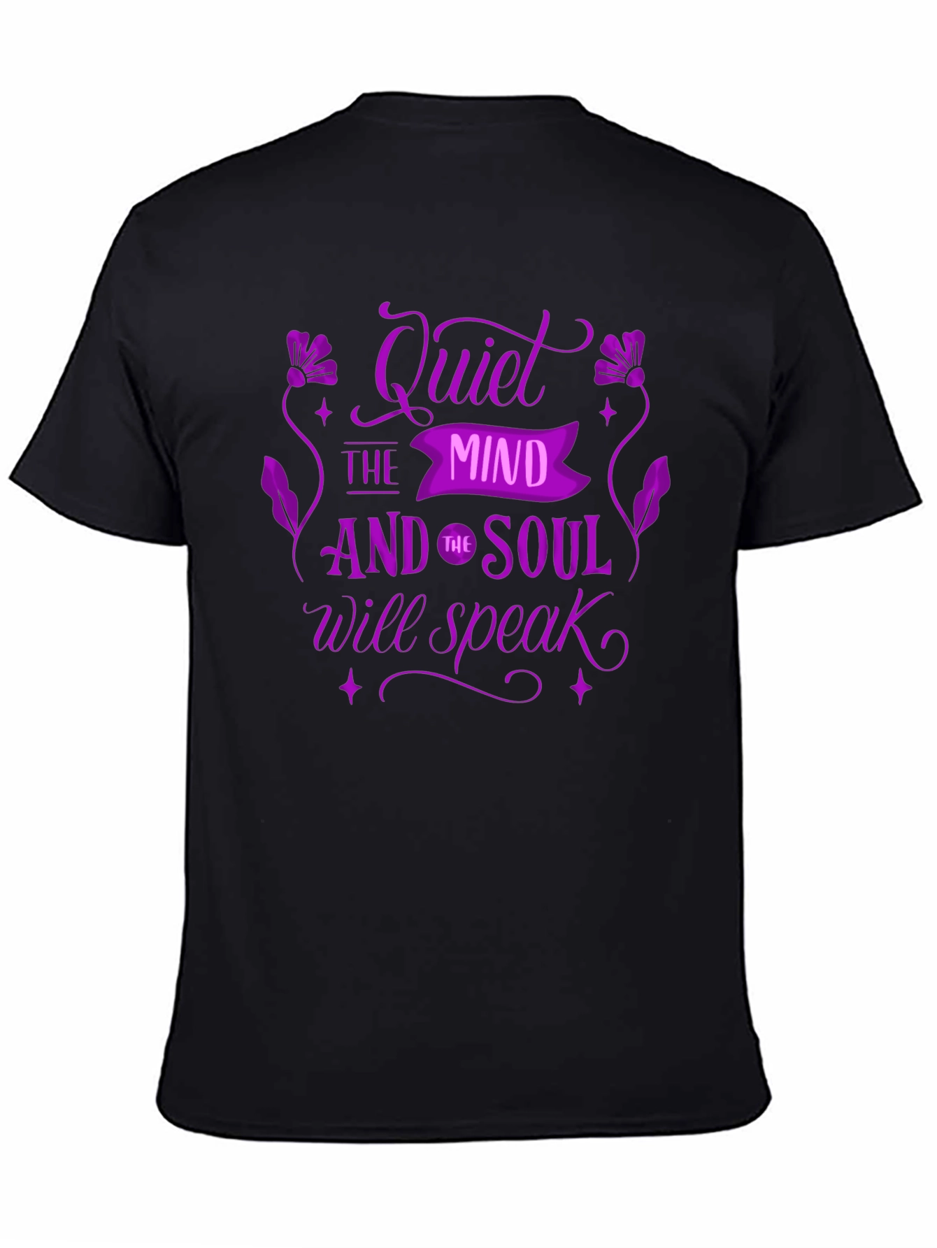 Quiet The Mind Graphic T-Shirt - Black