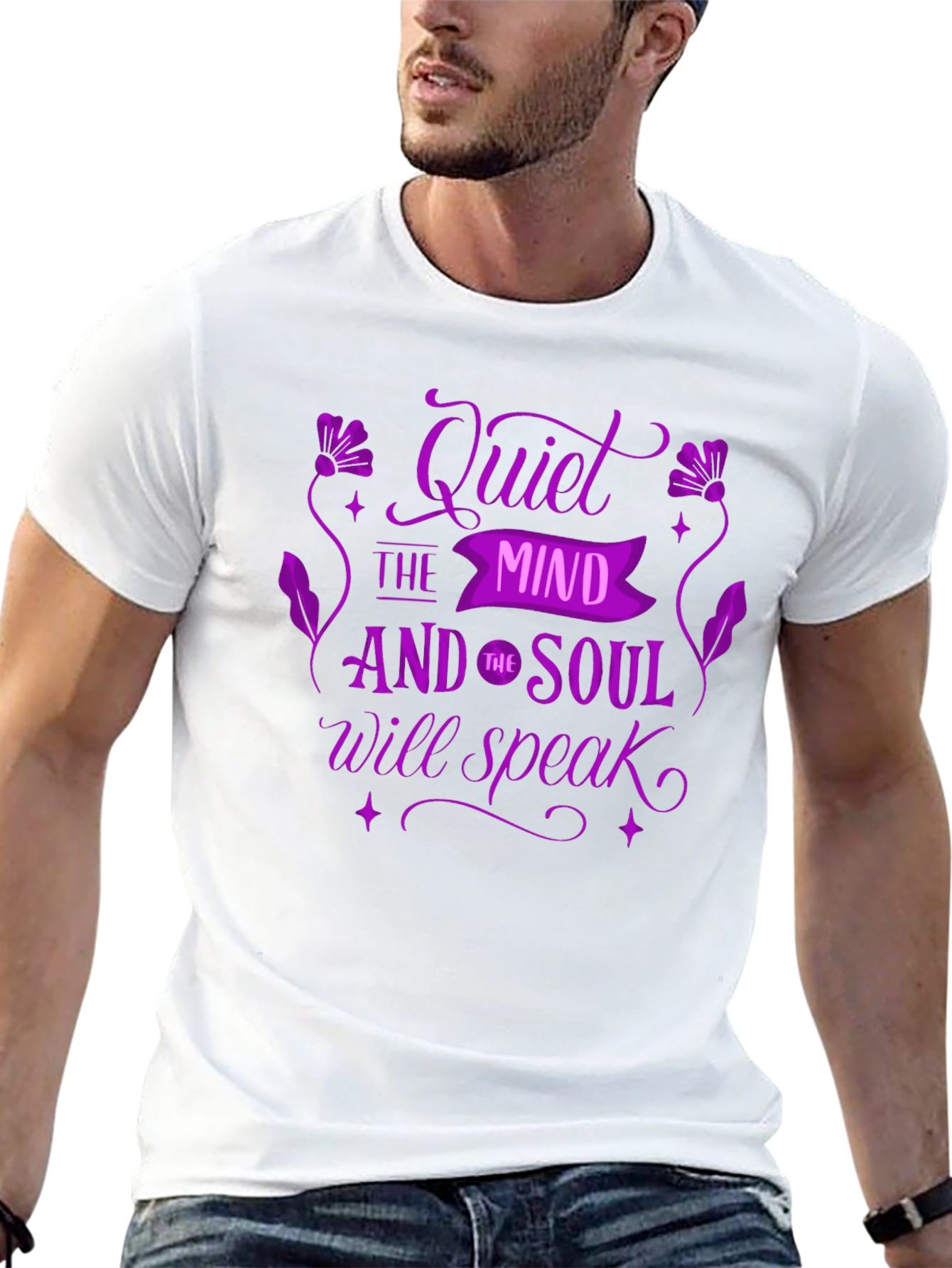 Quiet The Mind Graphic T-Shirt - Black