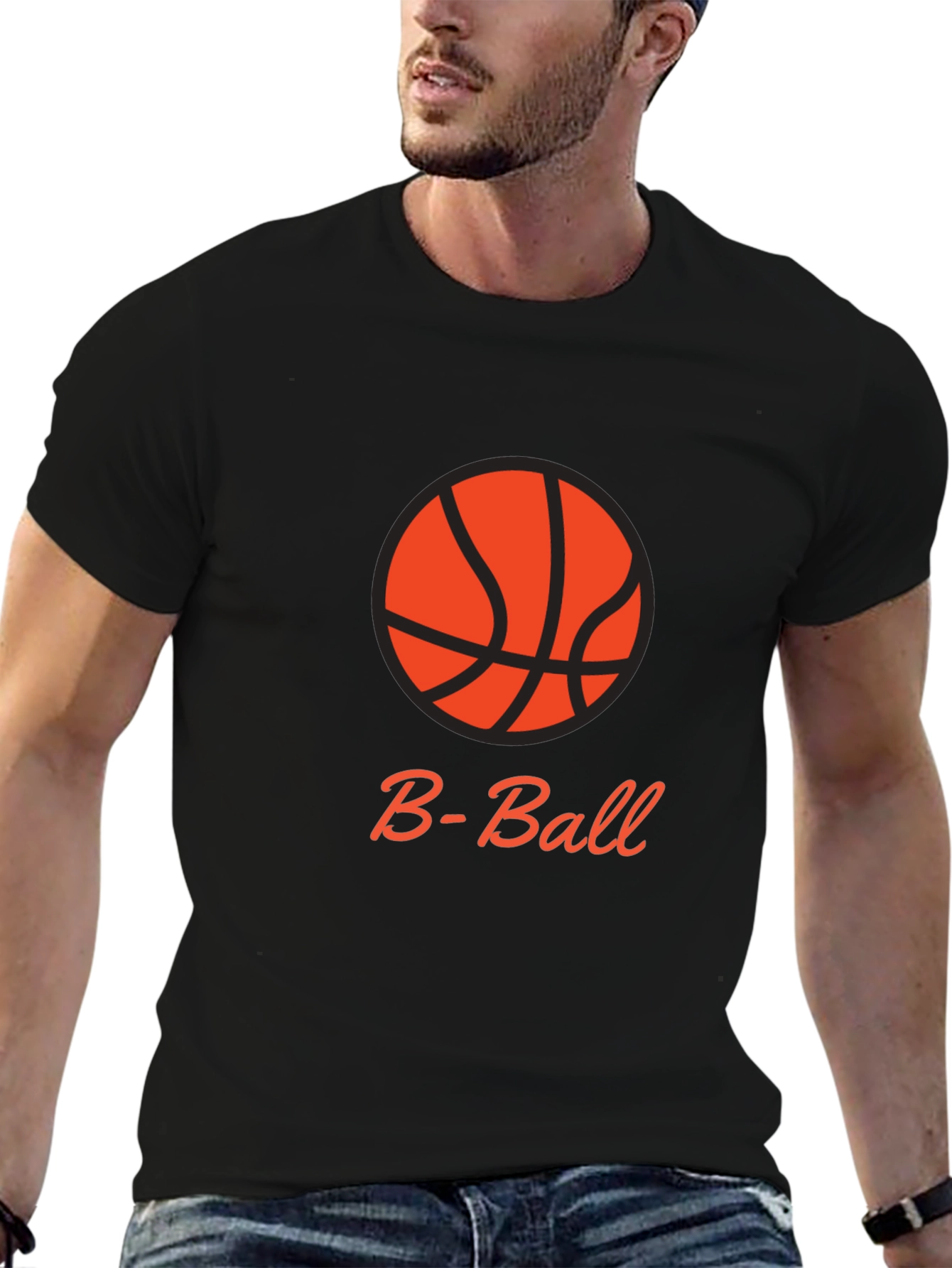 B-Ball Black T-Shirt - Sporty & Stylish
