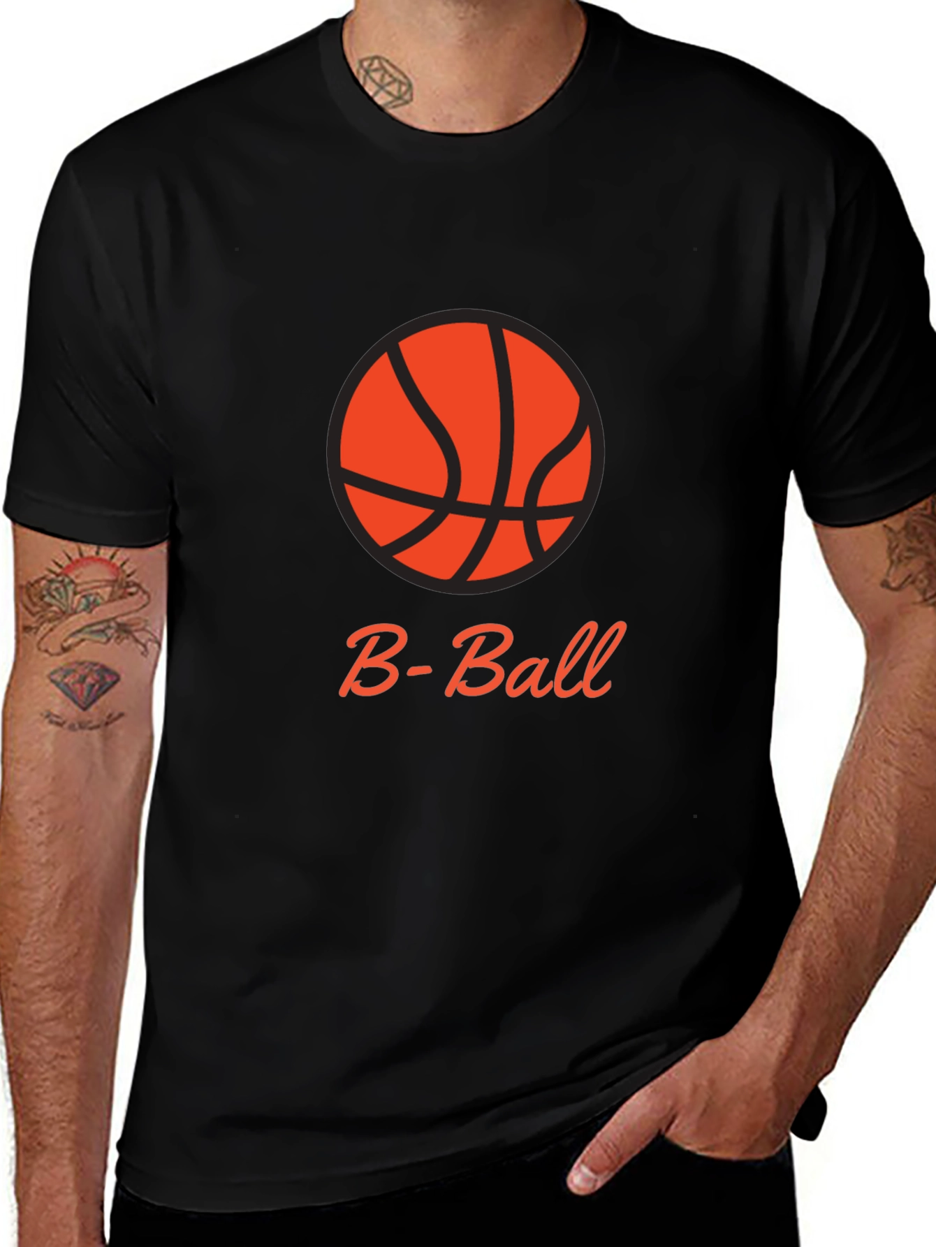 B-Ball Black T-Shirt - Sporty & Stylish