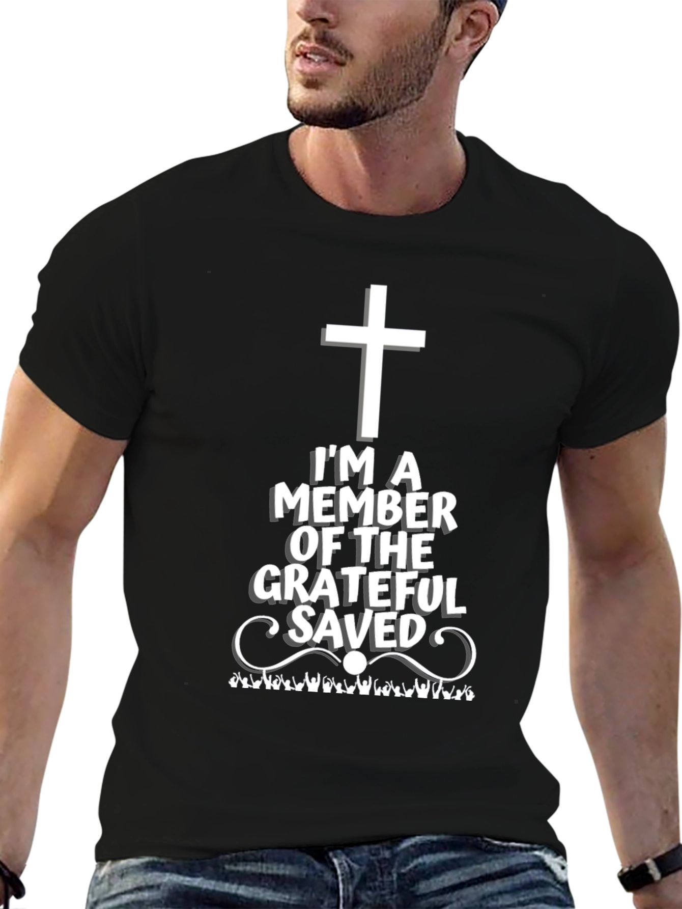 Grateful Saved Christian Graphic T-Shirt