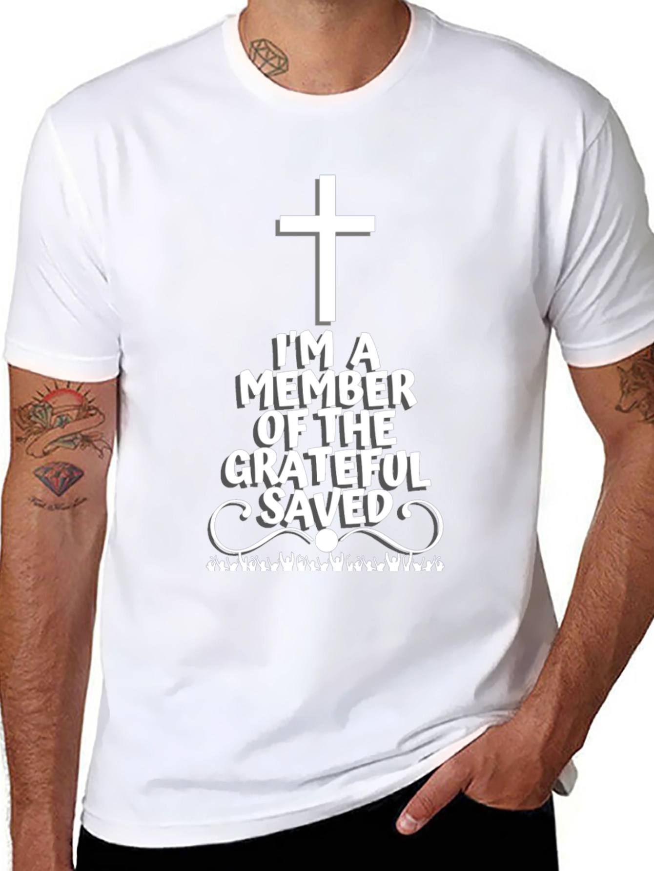 Grateful Saved Christian Graphic T-Shirt