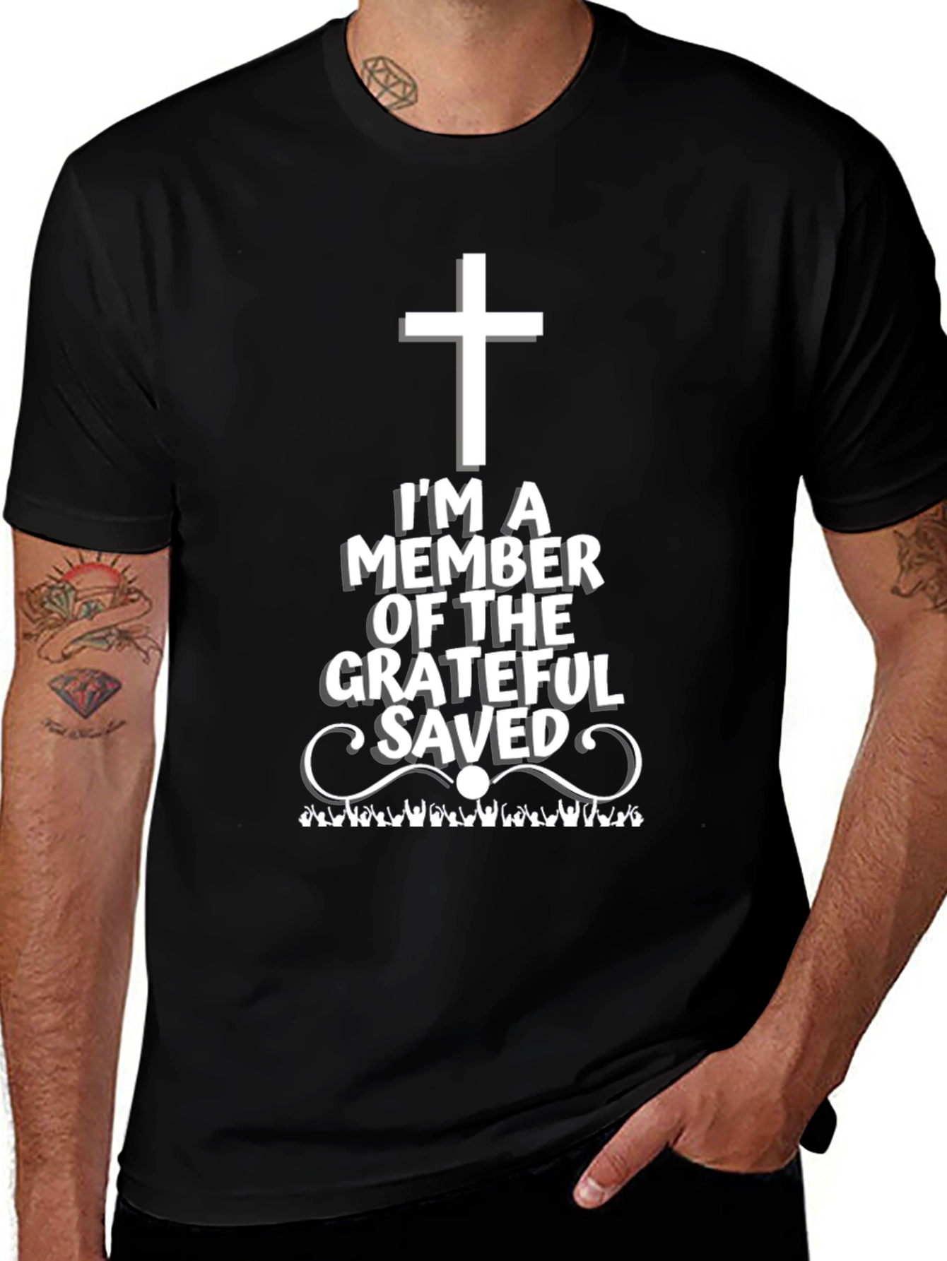 Grateful Saved Christian Graphic T-Shirt