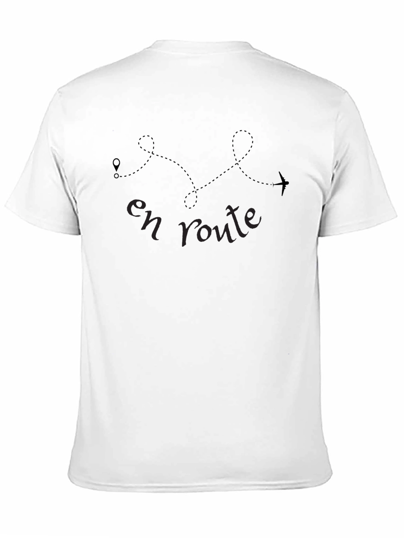 En Route Travel T-Shirt - Black Airplane Tee