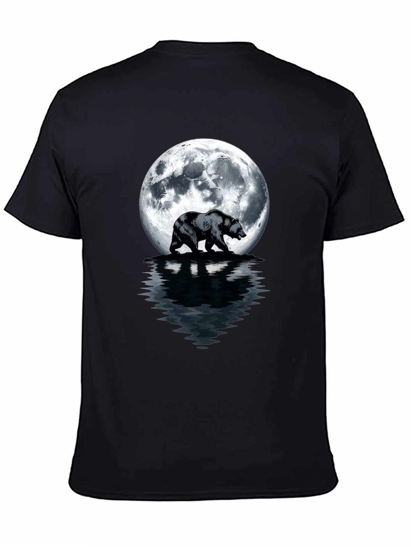 Bear Moon T-Shirt - Mens Black Graphic Tee