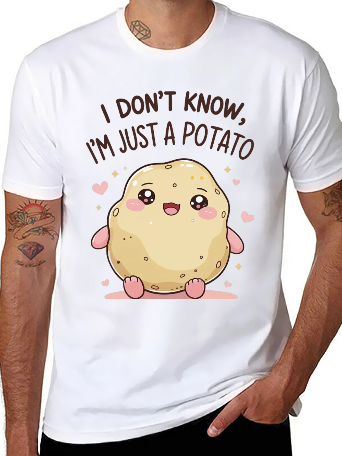 Cute Potato Graphic Tee - Funny Kawaii T-Shirt