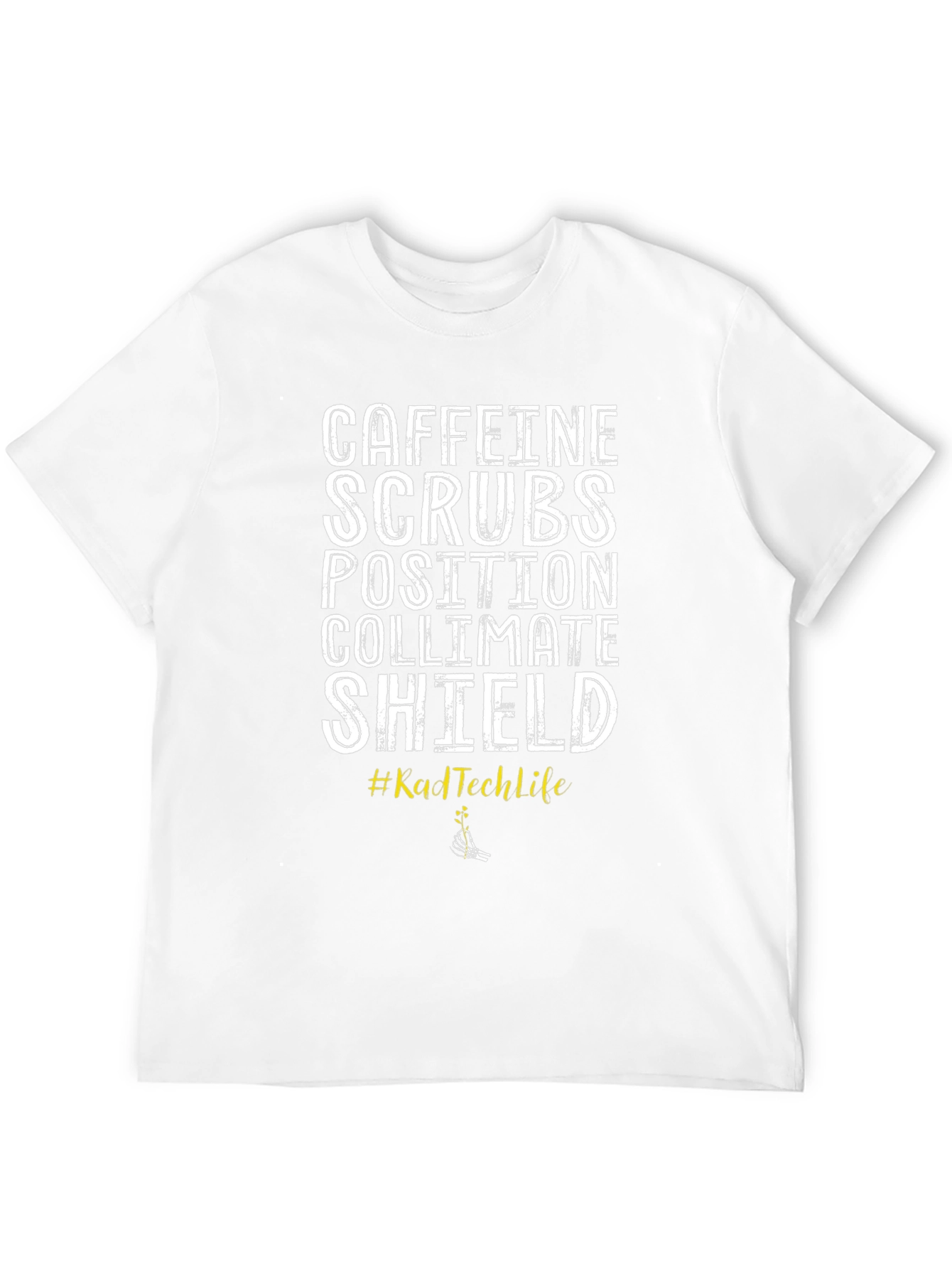 Caffeine Scrubs T-Shirt Rad Tech Life Black Tee