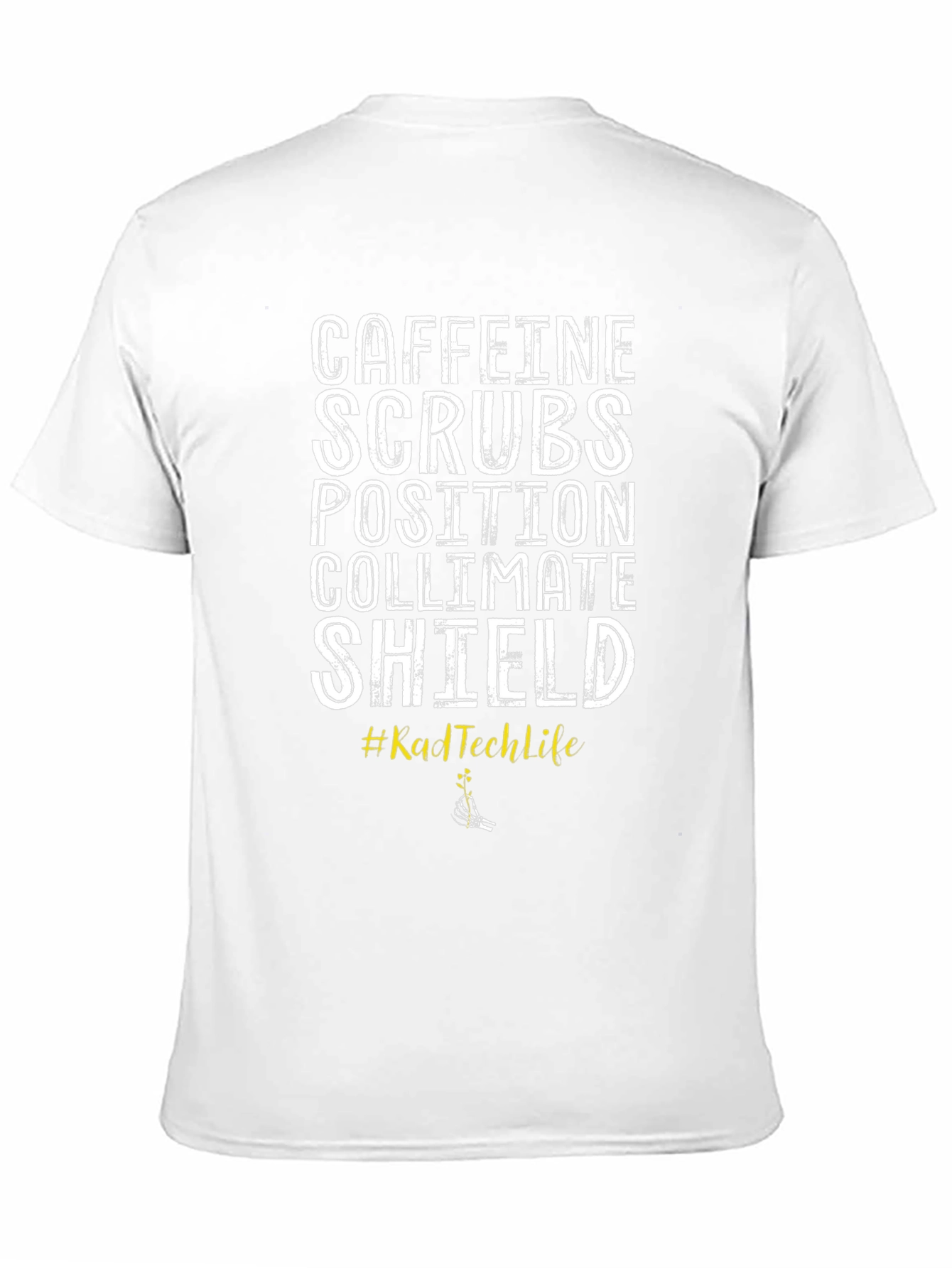 Caffeine Scrubs T-Shirt Rad Tech Life Black Tee
