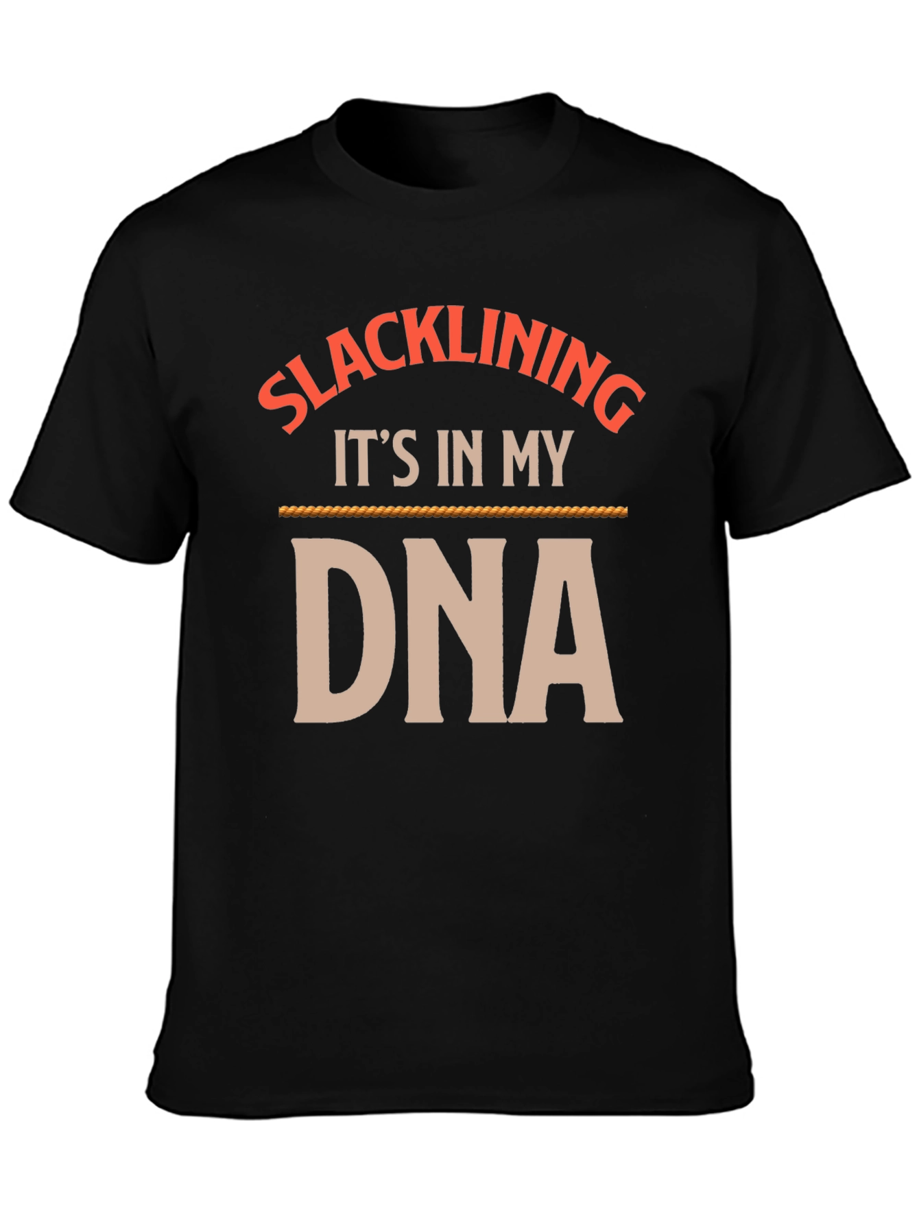 Slacklining DNA T-Shirt - Black Graphic Tee