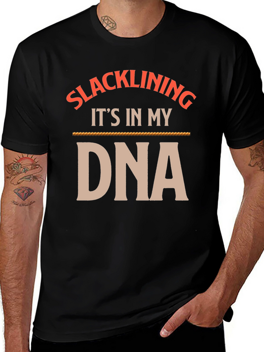 Slacklining DNA T-Shirt - Black Graphic Tee