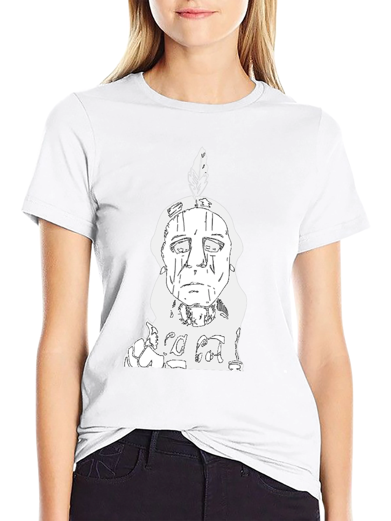 Indian Chief T-Shirt - Black Cotton Tee