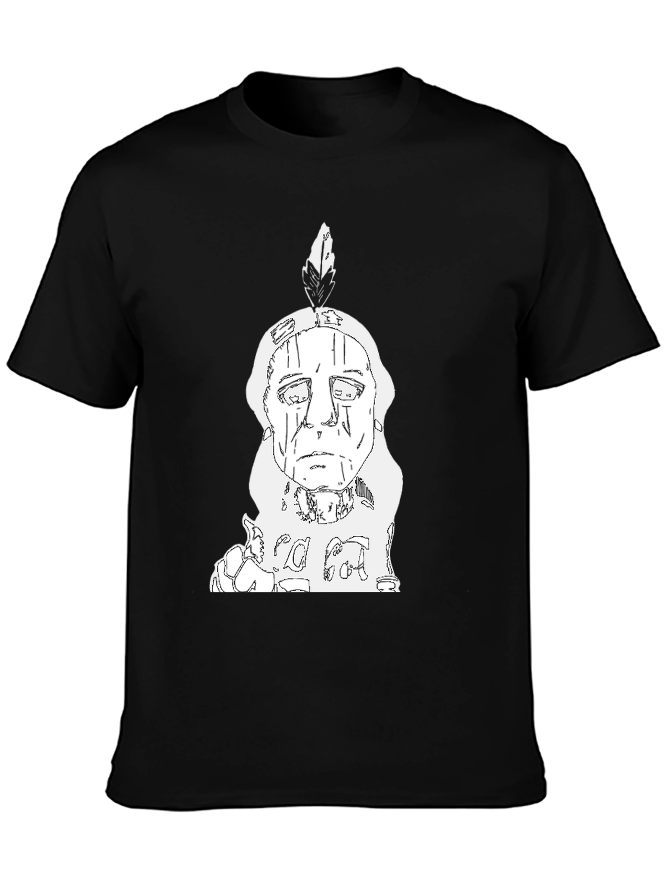 Indian Chief T-Shirt - Black Cotton Tee