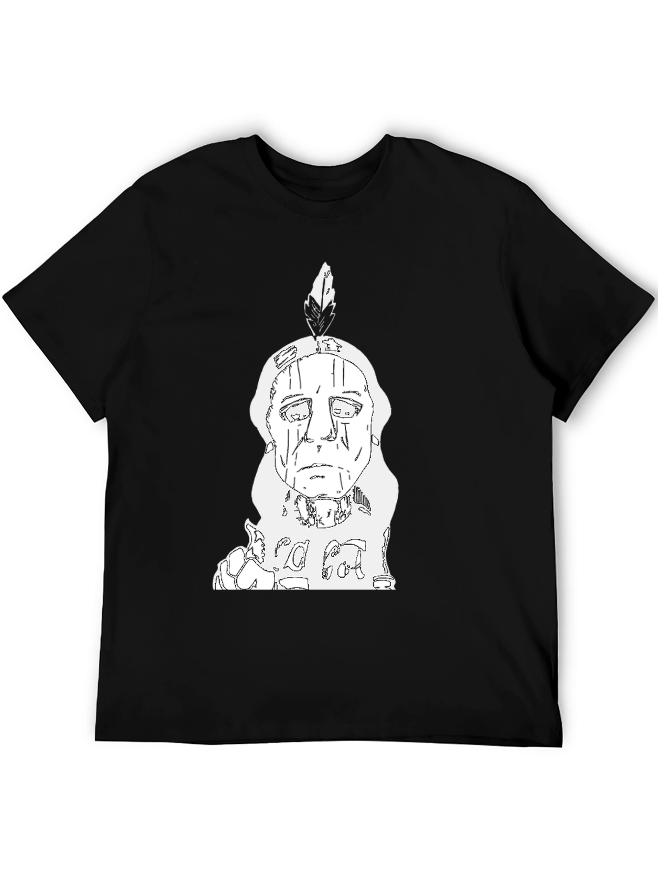 Indian Chief T-Shirt - Black Cotton Tee