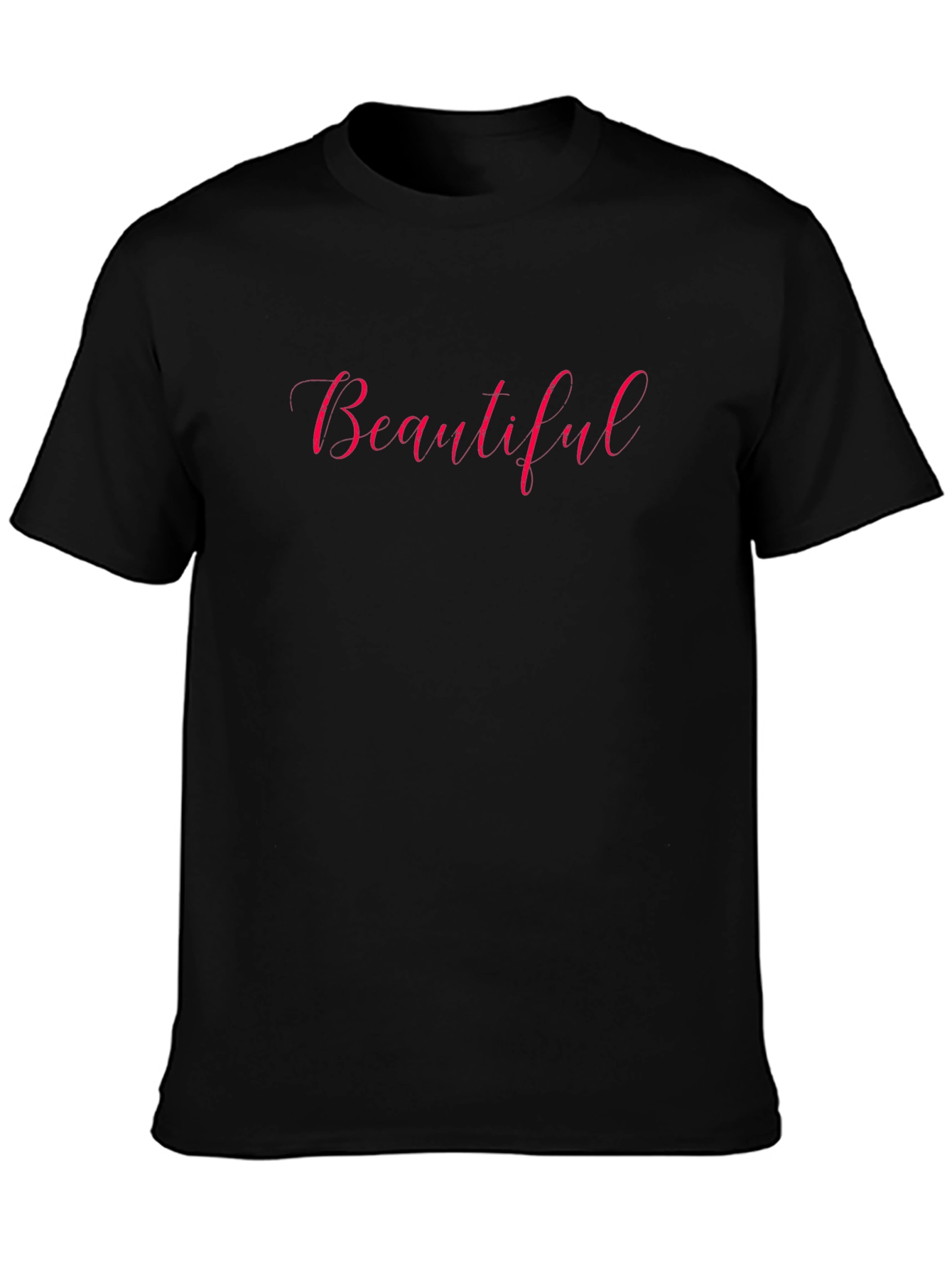 Beautiful Script Black T-Shirt
