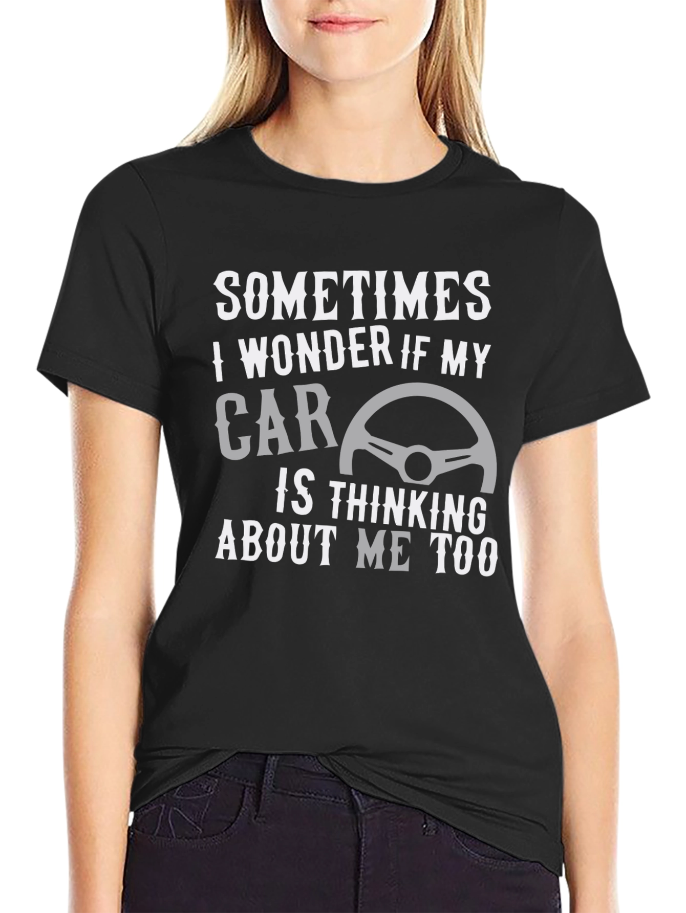 Funny Thinking Car Graphic Tee