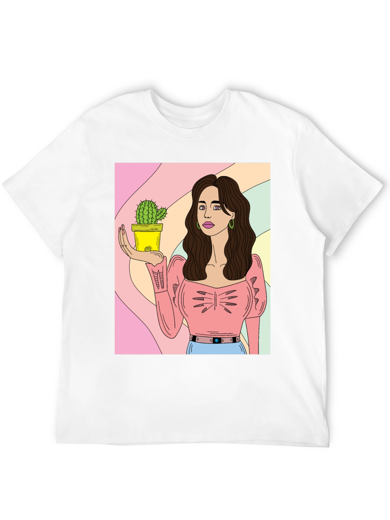 Cactus Girl Graphic Tee - Black