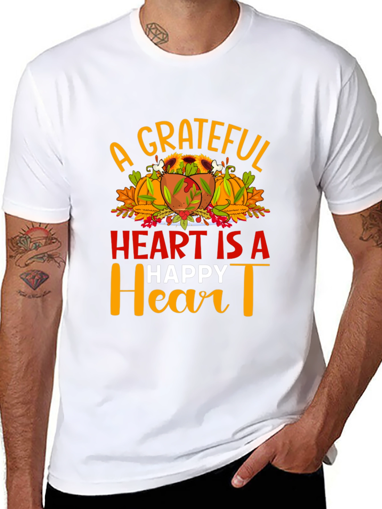 Grateful Heart Thanksgiving T-Shirt