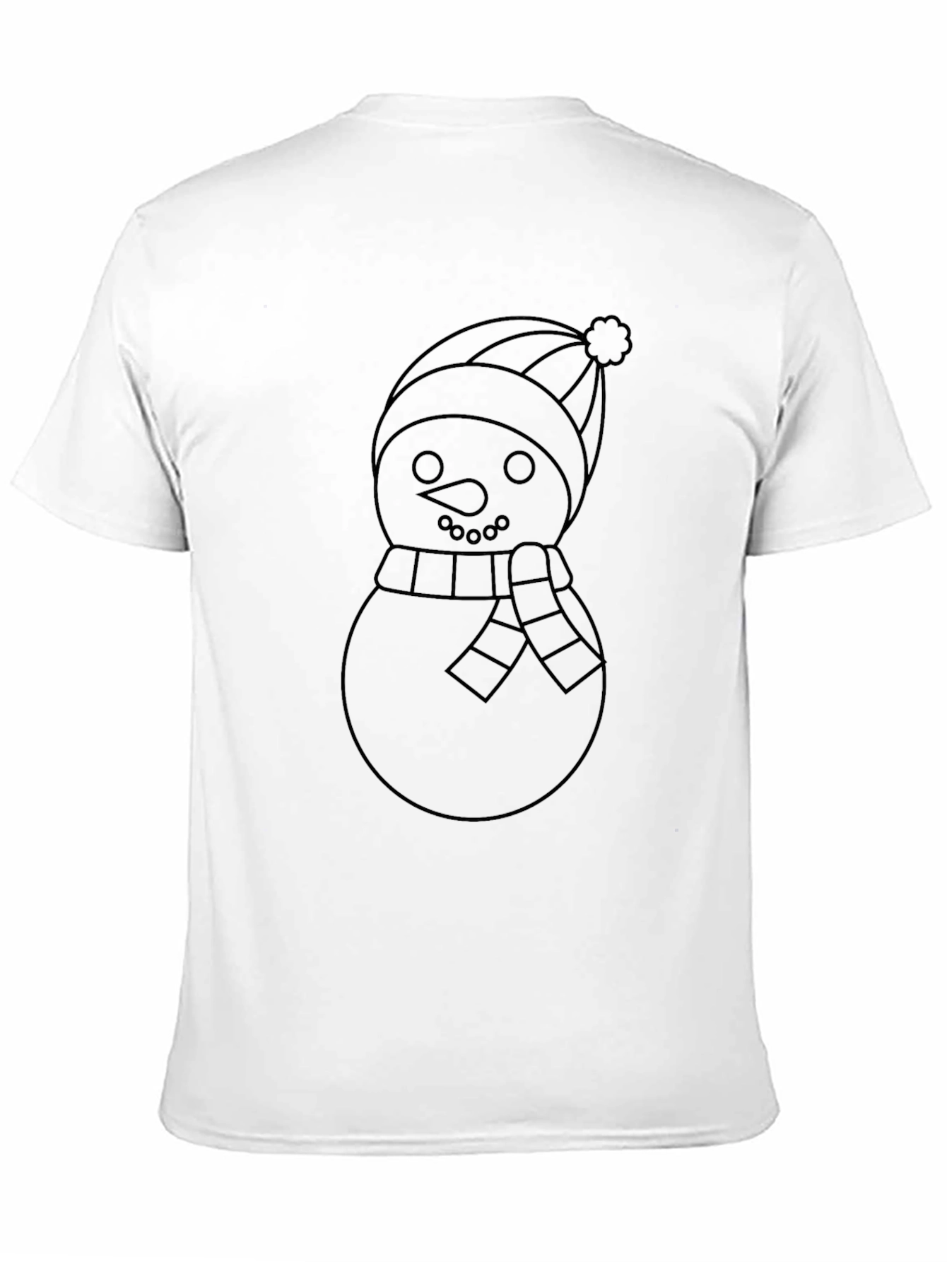 Snowman Outline Graphic Tee - Holiday Fun