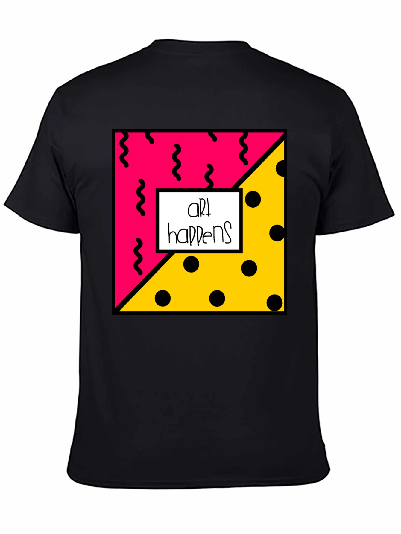 Art Happens Graphic Tee - Black Cotton T-Shirt