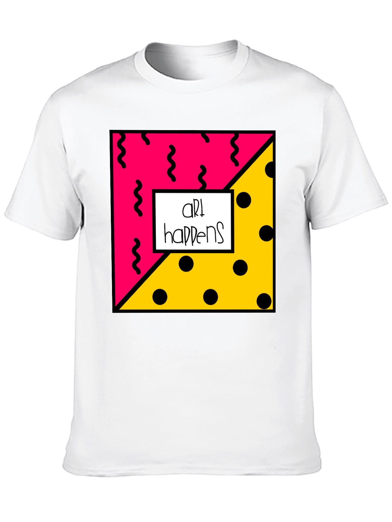 Art Happens Graphic Tee - Black Cotton T-Shirt