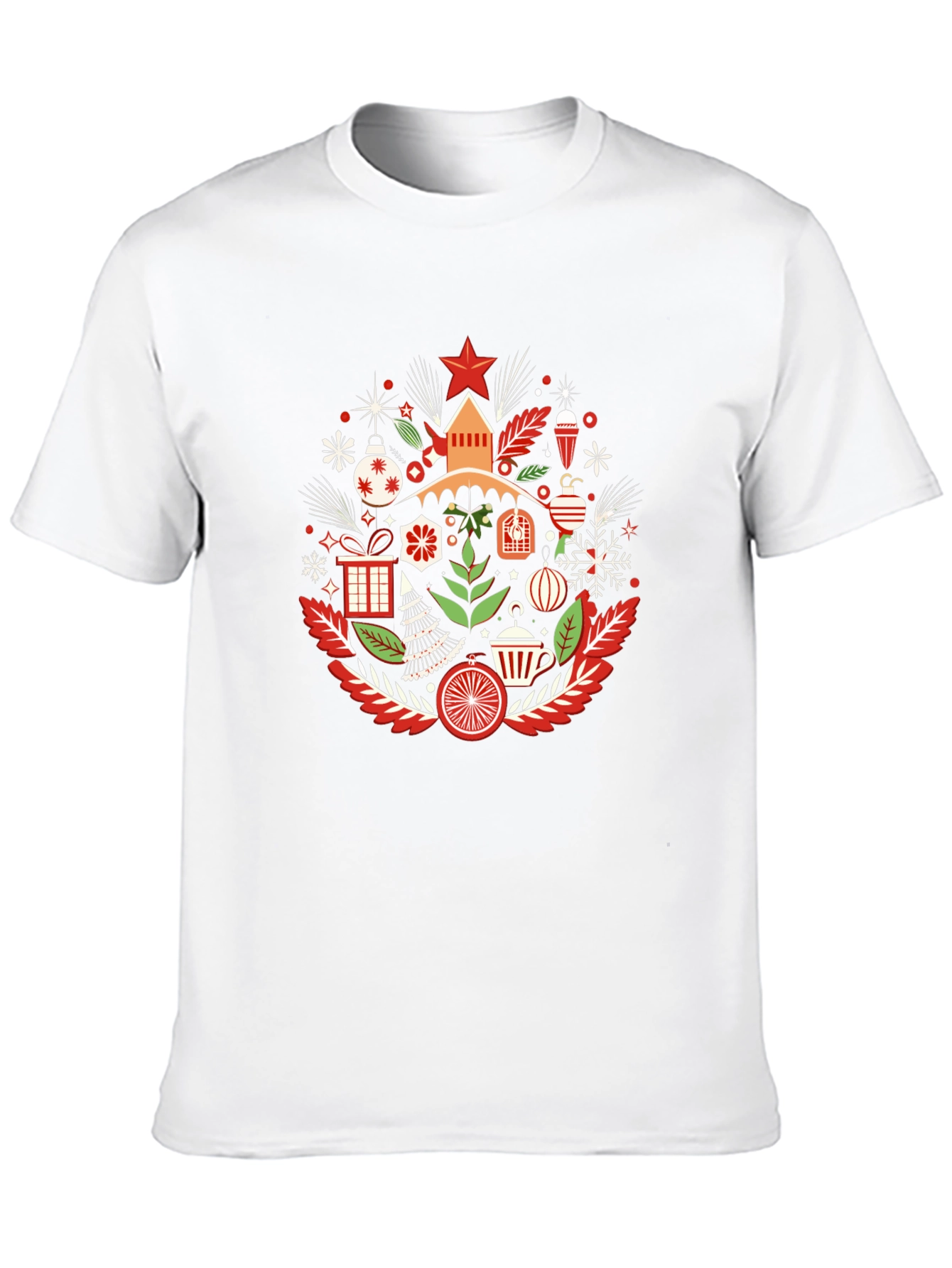 Festive Holiday Graphic Tee - Black