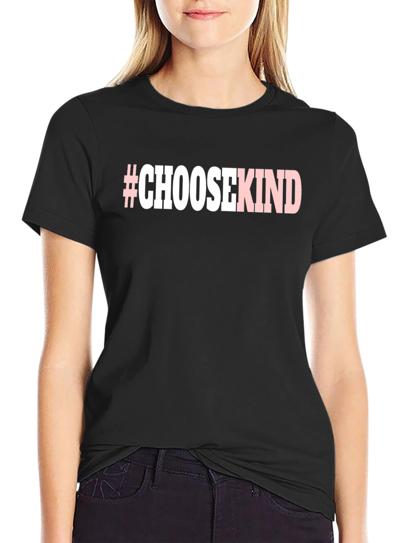 #ChooseKind Black Graphic Tee - Spread Positivity