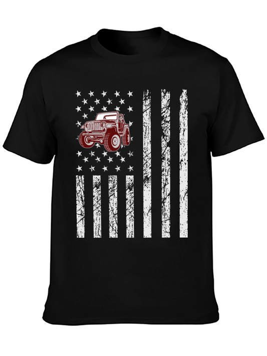 American Flag Jeep T-Shirt