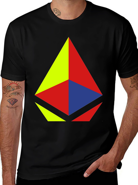 Abstract Geometric T-Shirt - Bold Colors Modern Design