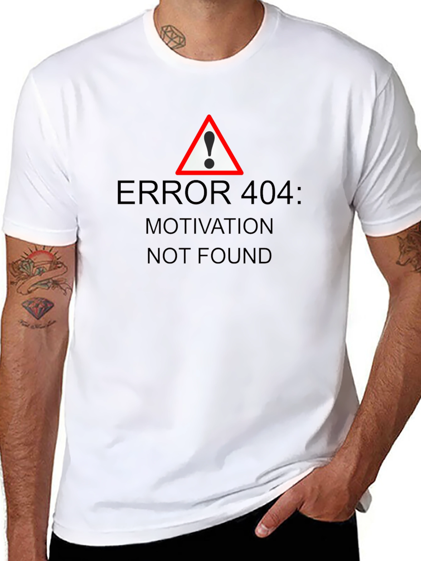 Error 404 Motivation Not Found Graphic T-Shirt
