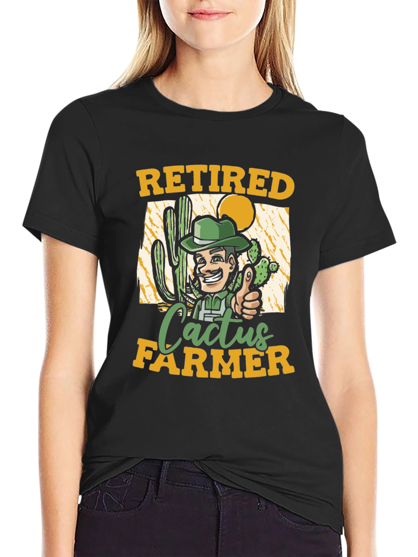 Retired Cactus Farmer Graphic T-Shirt