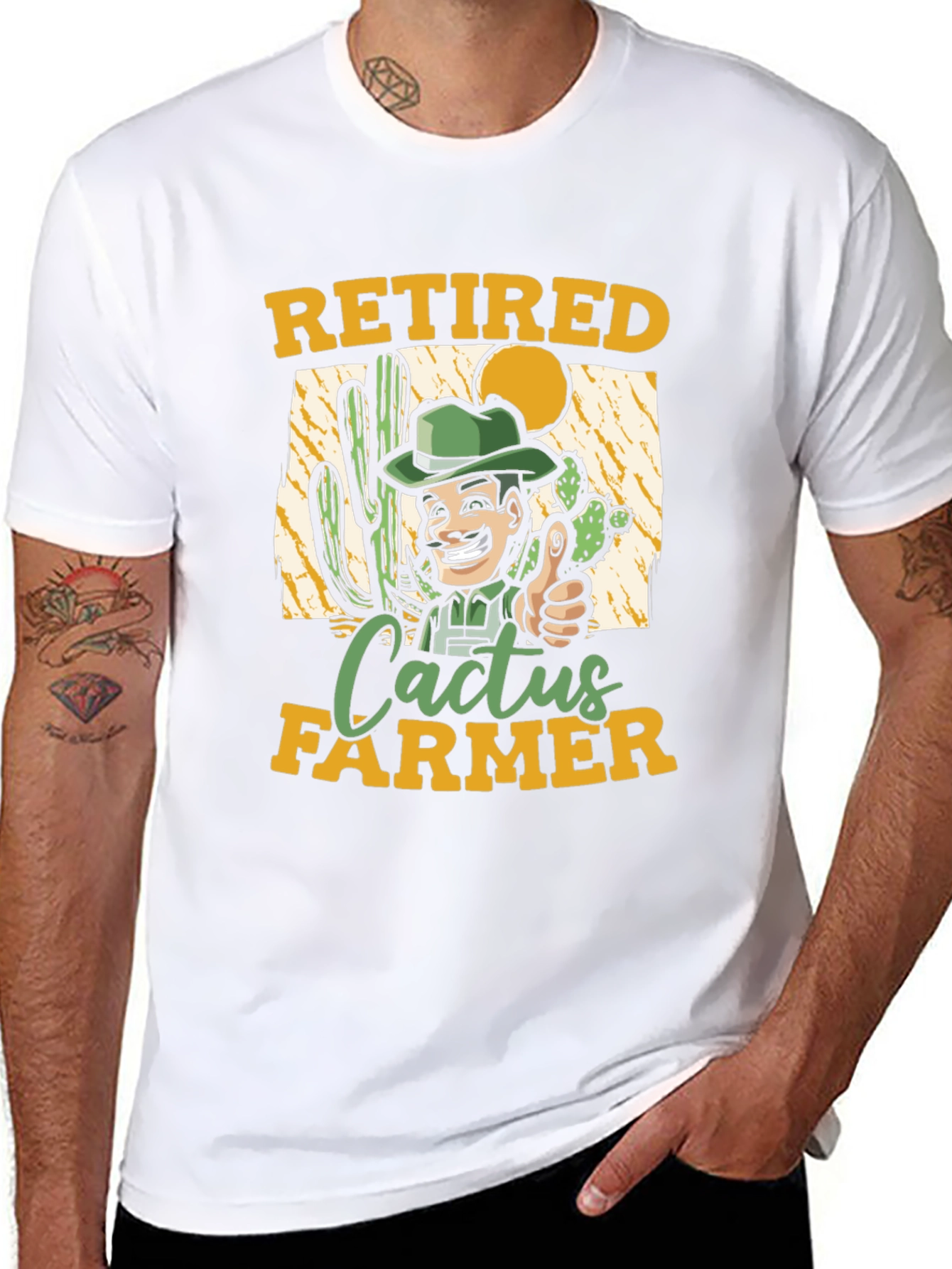 Retired Cactus Farmer Graphic T-Shirt