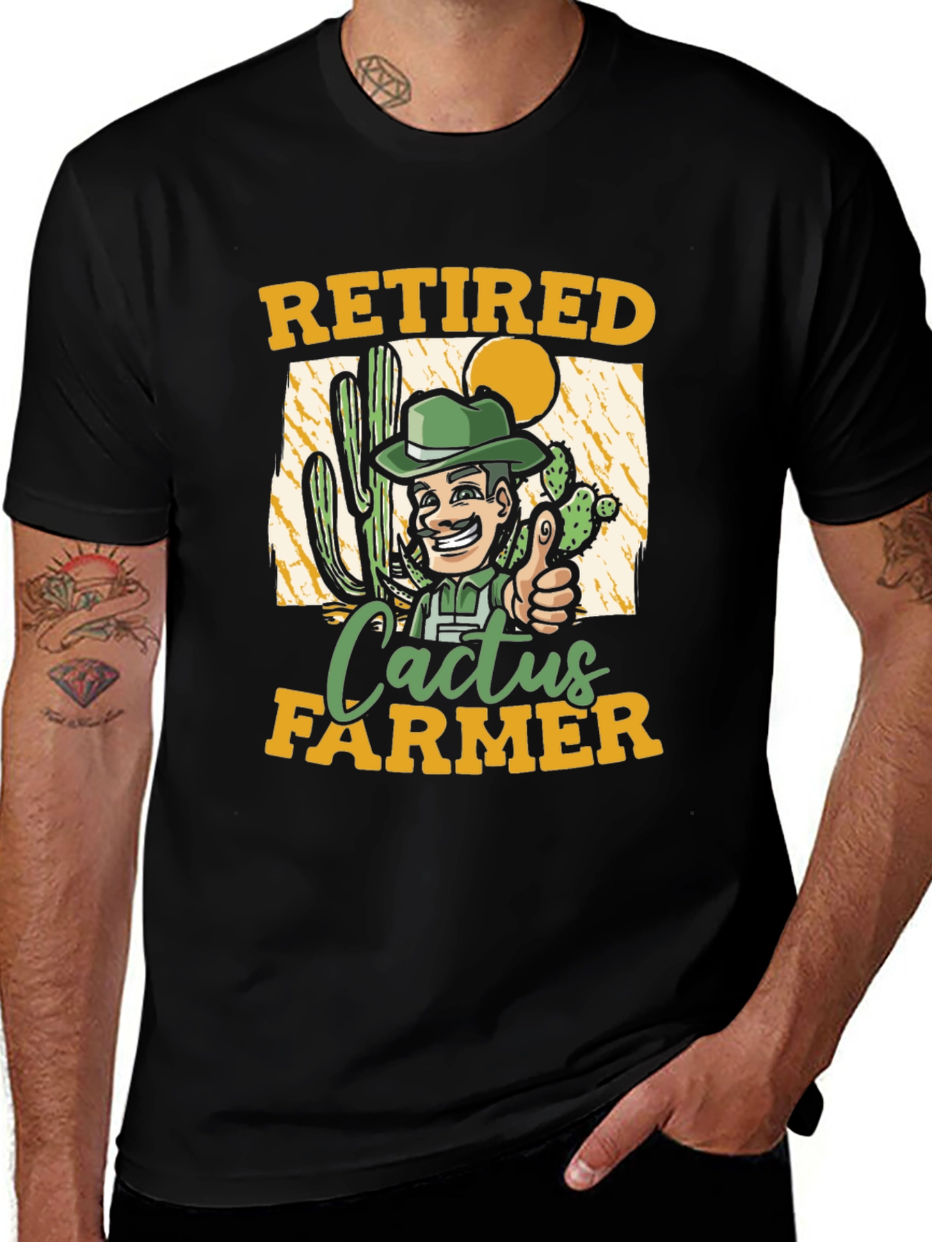 Retired Cactus Farmer Graphic T-Shirt