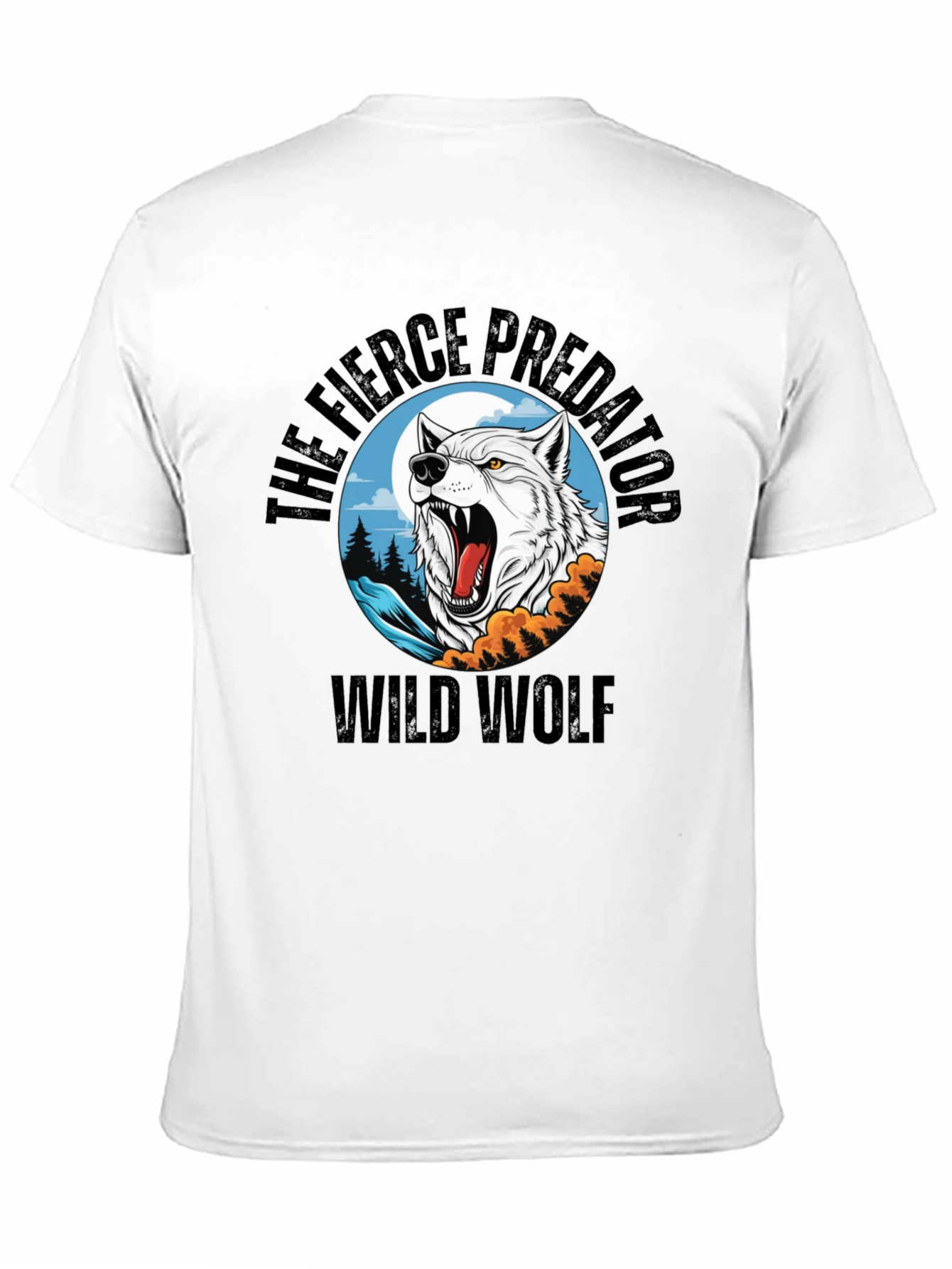Wild Wolf Fierce Predator Graphic T-Shirt