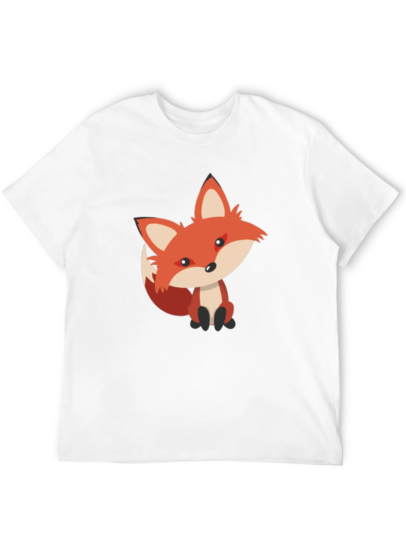 Cute Fox Graphic Tee - Black