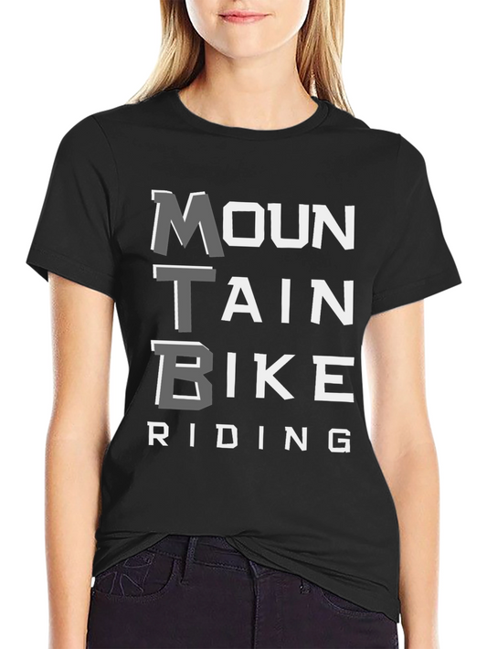 MTB Mountain Bike Riding Graphic Tee - Black